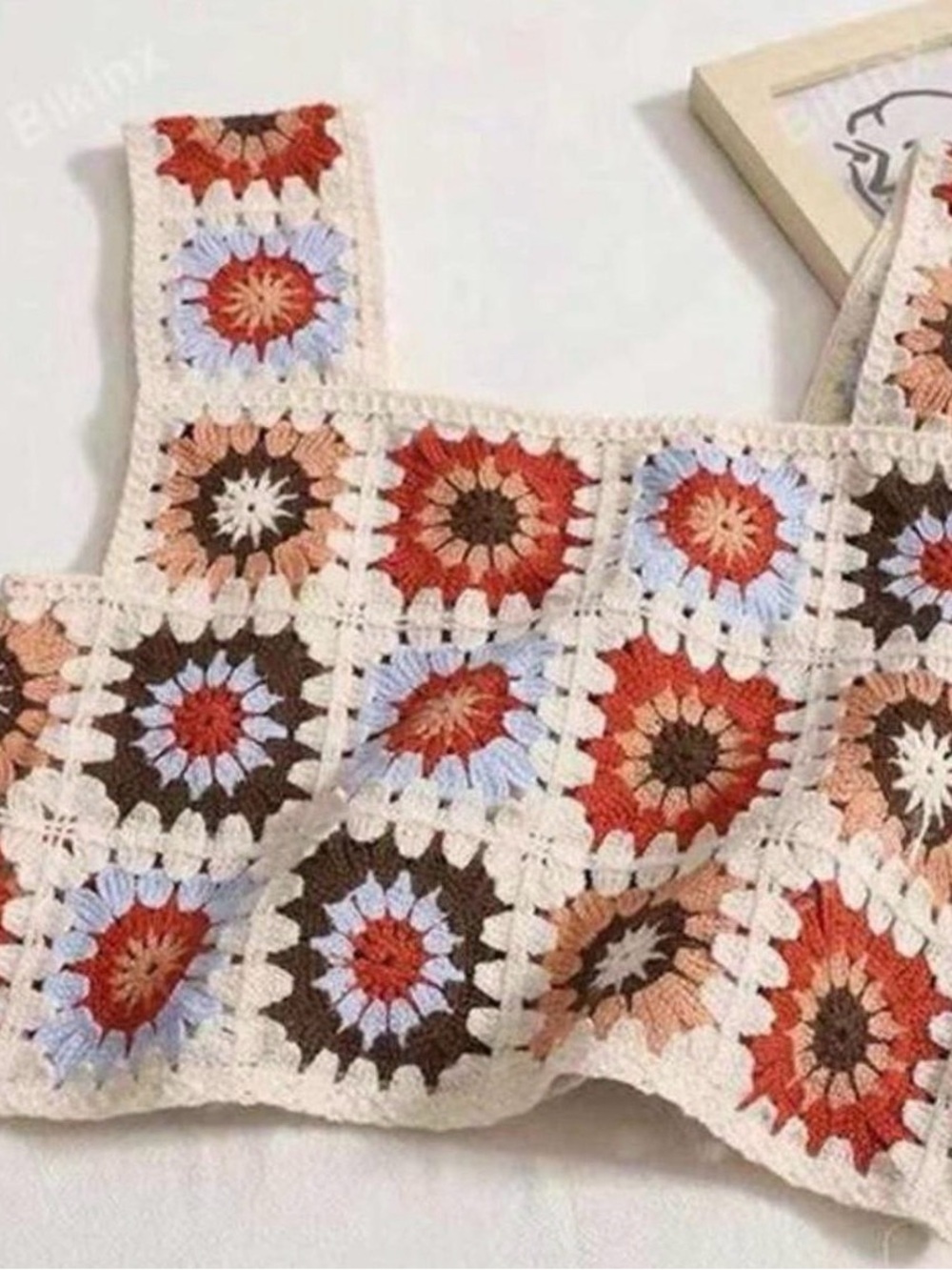 Crochet Square Tank Top - Multicolor
